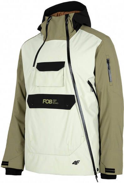 4F Snowboard Jacket with Kangaroo Pocket Ski jas, olijfgroen