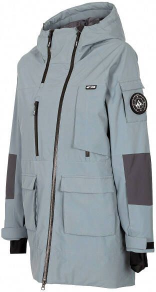 4F Women's Cargo Pockets Snowboard Jacket Ski jas, grijs
