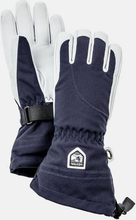 Hestra Army Leather Heli Ski 5F Handschoen Dames Donkerblauw/Ecru