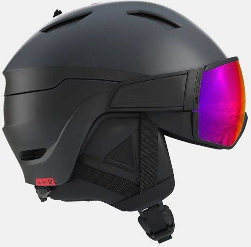 Salomon Driver Skihelm Met Vizier Zwart/Rood