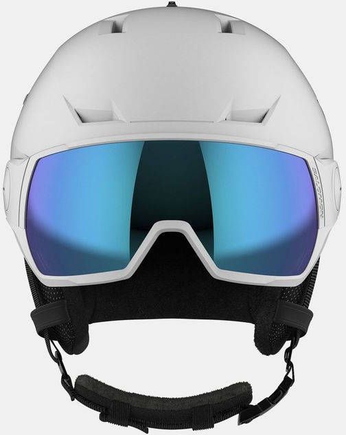 Salomon Icon LT Visor Sigma Skihelm Zwart/Middenroze