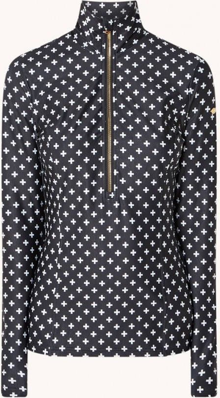 Goldbergh Lyda skipully met halve rits en print