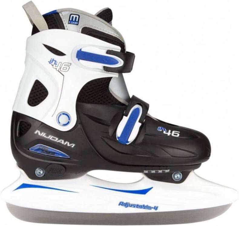 Nijdam Ijshockeyschaatsen Junior Verstelbaar Zw/zi Maat 27-30