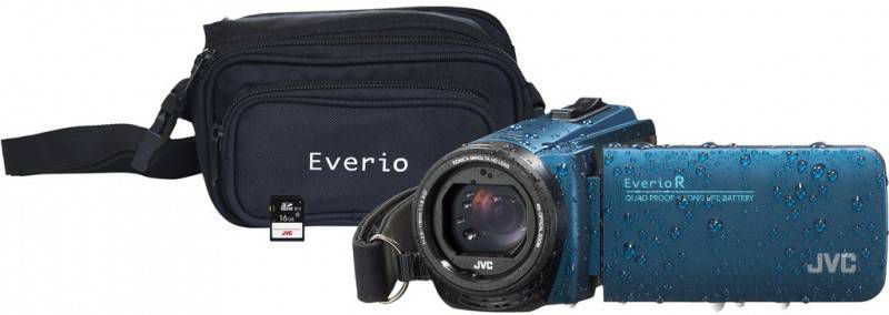 JVC Everio GZ-R495A camcorder met cameratas en 16GB SD kaart
