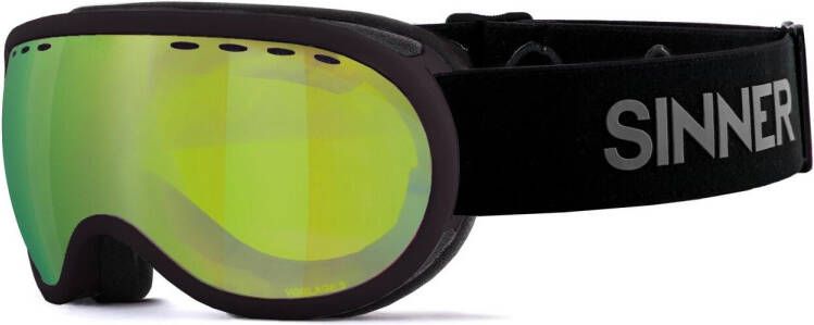 VORLAGE S SKIBRIL MAT ZWART GOUD GROENE SPIEGEL LENS kopen? | SINNER