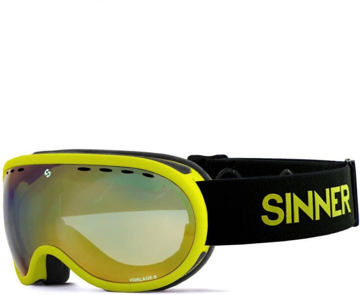 VORLAGE S SKIBRIL MAT NEON GEEL GOUD GROEN SPIEGELLENS kopen? | SINNER