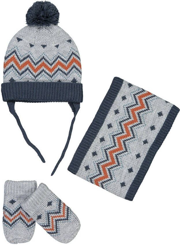 LA REDOUTE COLLECTIONS Ensemble muts met pompom + snood + wanten