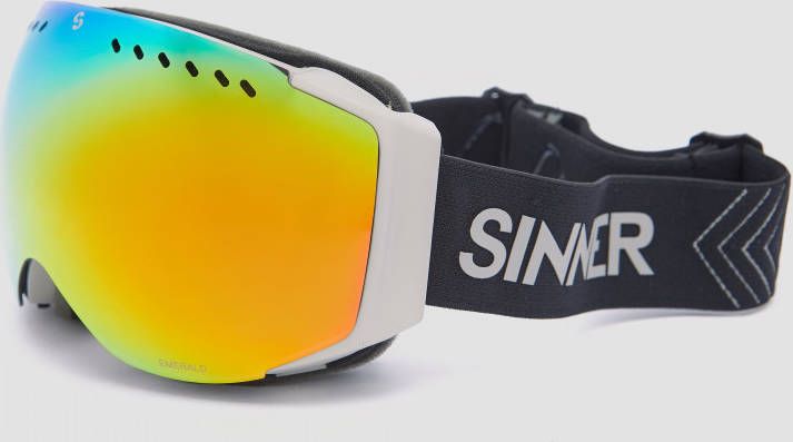 EMERALD SKIBRIL MAT LICHTGRIJS RODE SPIEGELLENS kopen? | SINNER