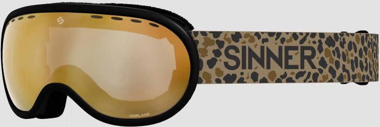 VORLAGE SKIBRIL MAT ZWART BRUIN GOUDKLEURIGE SPIEGELLENS kopen? | SINNER
