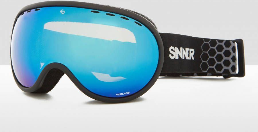 VORLAGE SKIBRIL MAT ZWART ORANJE LENS