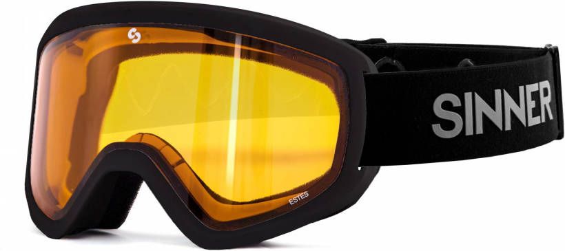 ESTES SKIBRIL MAT ZWART ORANJE LENS kopen? | SINNER