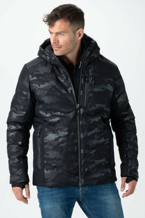 Falcon gewatteerde jas Santiago zwart