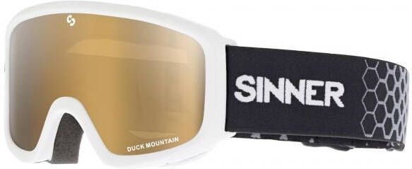 DUCK MOUNTAIN SKIBRIL KINDEREN MAT WIT GOUDKLEURIGE SPIEGELLENS kopen? | SINNER