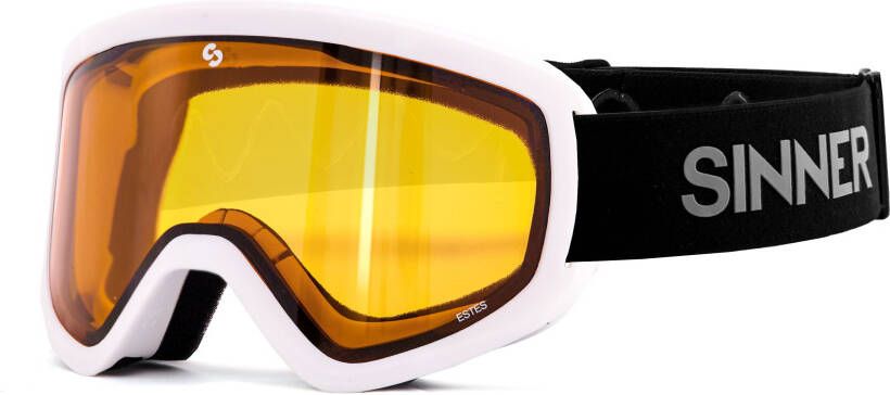 ESTES SKIBRIL MAT WIT ORANJE LENS kopen? | SINNER