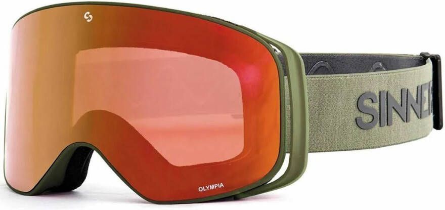 OLYMPIA SKIBRIL MAT MOSGROEN VOLLEDIG RODE SPIEGELLENS kopen? | SINNER