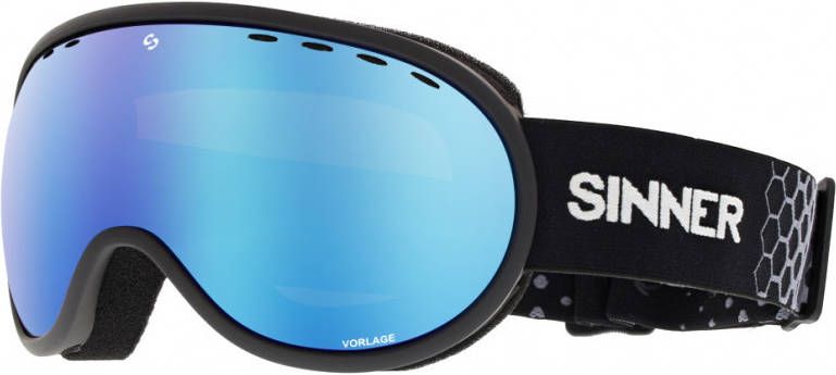 VORLAGE SKIBRIL MAT ZWART ORANJE SINTEC® LENS