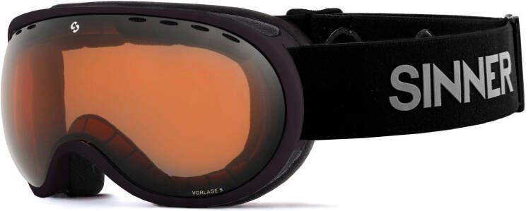 VORLAGE S SKIBRIL MAT ZWART ORANJE LENS kopen? | SINNER